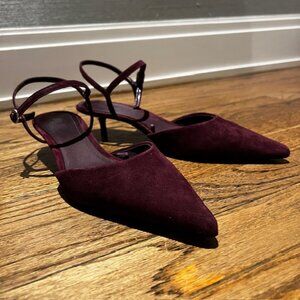 Zara Maroon Kitten Heels size 39